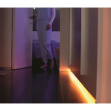 Zwart diagonaal inbouw LED strip profiel klikcover 30 mm x 12.7 mm - C22ZWART