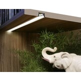 Zwart diagonaal inbouw LED strip profiel klikcover 30 mm x 12.7 mm - C22ZWART