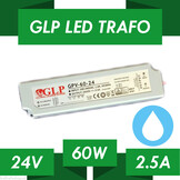 LED driver 60 watt 24 volt 2,5 Ampère – IP67 waterdicht – GLP GPV-60-24