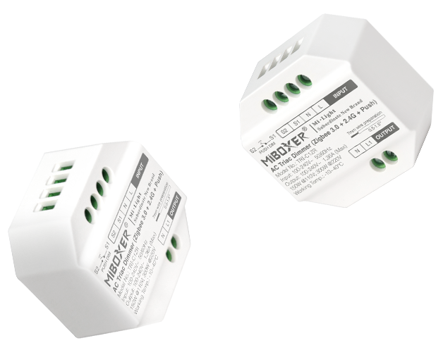 Draadloze LED push dimmer ZIGBEE - t.b.v. TRIAC LED DIMMER - Miboxer TR1-C1ZE