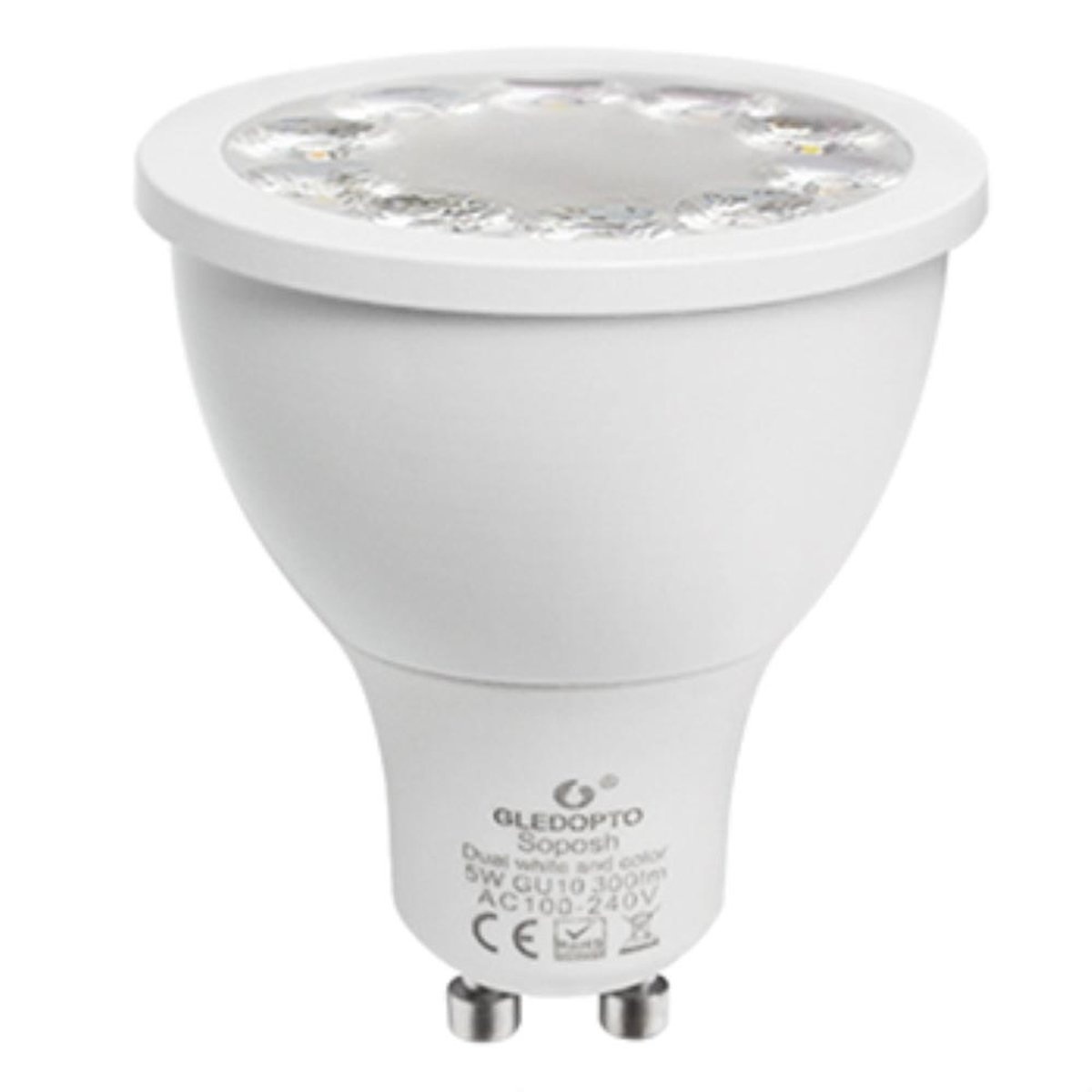 GLEDopto Zigbee instelbare GU10 LED Spot RGBCCT 4 watt (2000K-6500K)
