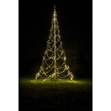 Kerstboom vlaggenmast verlichting met 880 LEDs 6 meter - multi color en warm wit - LUKSUS
