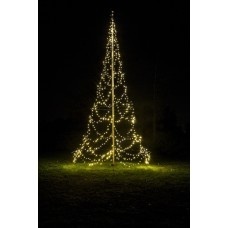 Kerstboom vlaggenmast verlichting met 880 LEDs 6 meter - multi color en warm wit - LUKSUS