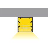 Zwart LED XXL profiel 2 meter met cover 53 mm x 53 mm - XL53ZWART