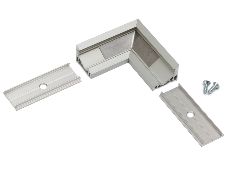CORNER14 EE7F/TY LED hoekprofiel - Geanodiseerd aluminium - afdekking naar keuze