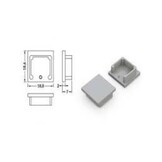 Eindkap voor LED strip profiel zonder kabeldoorvoer 20WIT