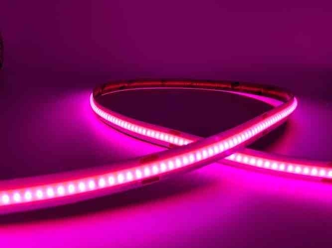 PRO COB LED strip Roze - Pink 8W 1050LM 480 LED’s p/m 24VDC IP20 - 5 meter