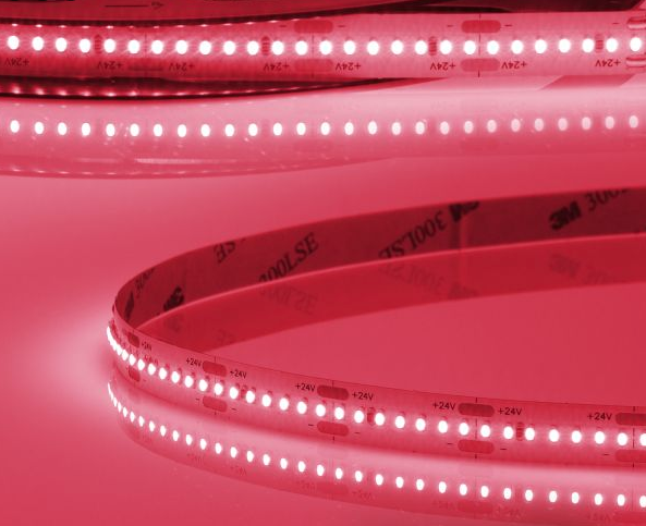 PRO LED strip 24 volt rood 10W 910LM 280LED p/m IP20 - 5 meter
