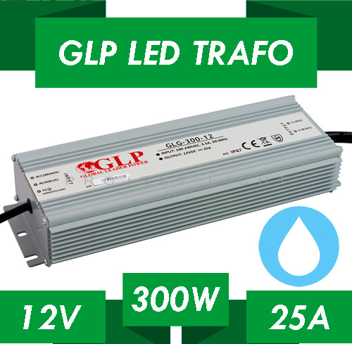 LED driver 300 watt 12 volt 25 Ampère – IP67 waterdicht – GLP GLG-300-12