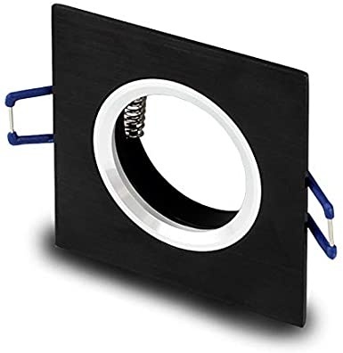 Kantelbare zwarte LED spot behuizing - OH20 Mat Zwart met zilver