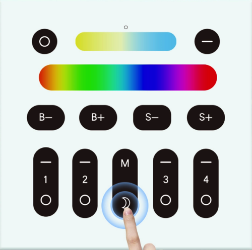 +GLEDoptop Zigbee LED strip wandpaneel - 4 zones - smarthome compatible