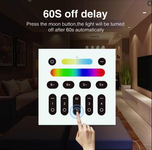 +GLEDoptop Zigbee LED strip wandpaneel - 4 zones - smarthome compatible