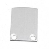 2 x LED strip profiel eindkapjes inclusief schroeven 02ALU Spica - Grijs