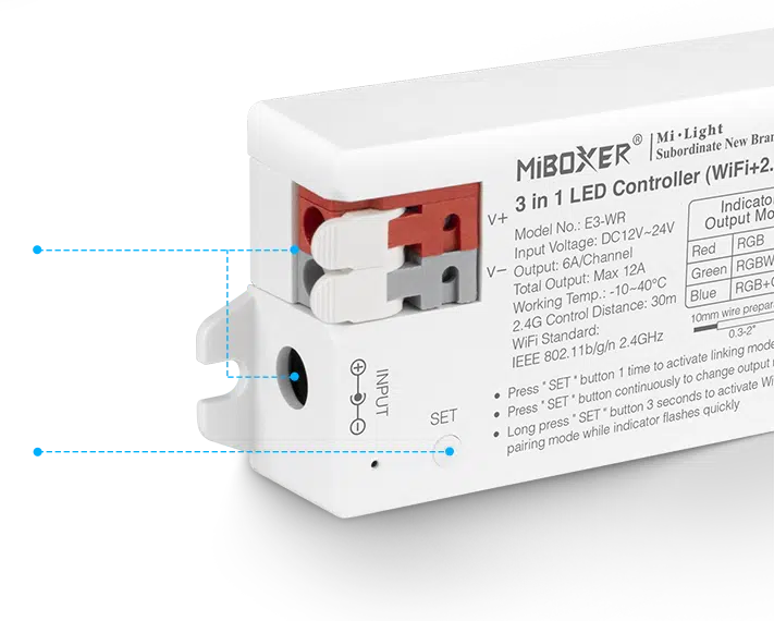 Professionele TUYA + WIFI + 2,4ghz 3 in 1 LED controller E3-WR