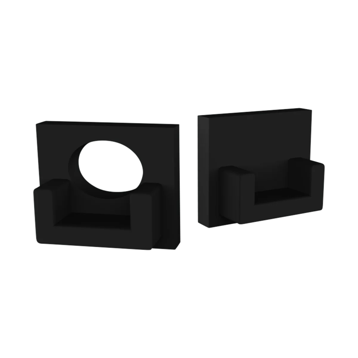 Eindkap met kabeldoorvoer voor SLIM308ZWART