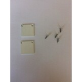 2 x PL1 LED opbouwprofiel eindkapjes inclusief schroeven - wit - afdekking naar keuze