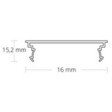 LED inbouw profiel met cover 23,5mm x 15mm - 07ALU - UITVERKOOP