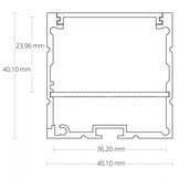 LED strip profiel XL 2 meter inclusief cover 40,10mm x 40,10mm - XL17ALU
