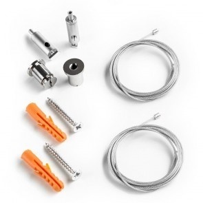 Aluminium ophangsysteem voor LED strip profiel kabelgoot PN6V2 - afdekking naar keuze