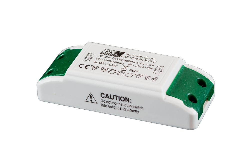 LED driver 16 watt 12 volt 1,25 Ampère - IP20