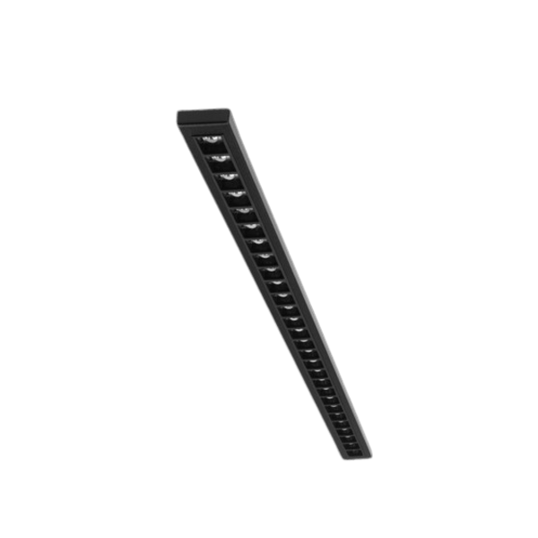 3-FASE instelbare lineaire LED lijn 56cm zwart 120 graden bundel - IRIS56ZWART
