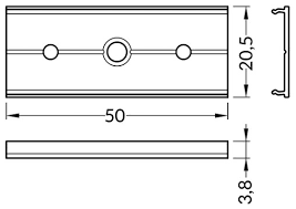 LED strip profiel montageklem extra lange voor - 09INBOUW-ALU, 09INBOUW-WIT, 09INBOUW-ZWART