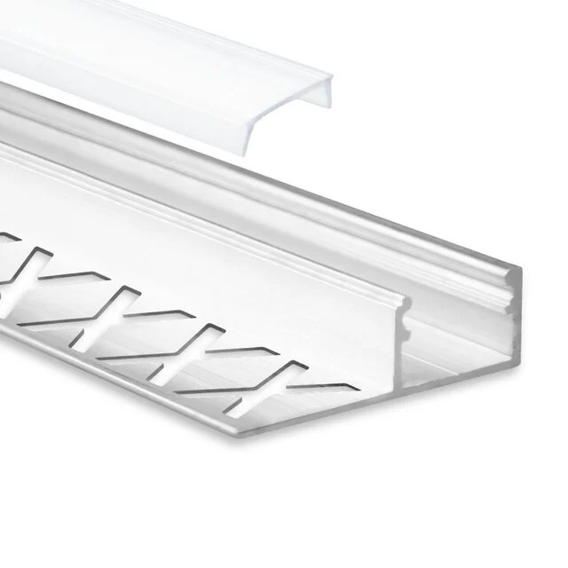 FP2 LED tegel- en stucprofiel - Geanodiseerd aluminium - afdekking naar keuze