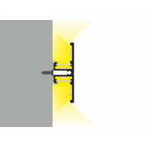 LED strip profiel Up Down - met cover 13,5 mm x 40 mm - UpDown02ZWART