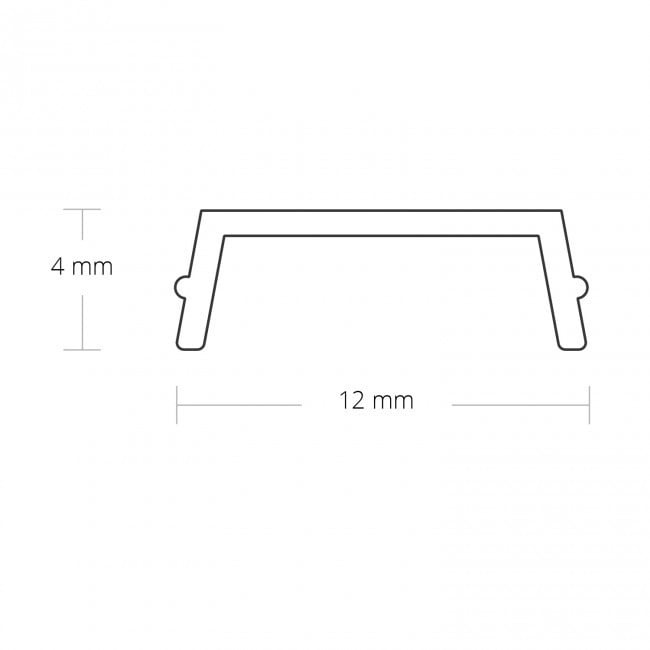 LED wand profiel 2 meter 93,10 mm x 12,50 mm GIPS12ALU