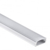 PL1 LED opbouwprofiel - Geanodiseerd aluminium - afdekking naar keuze