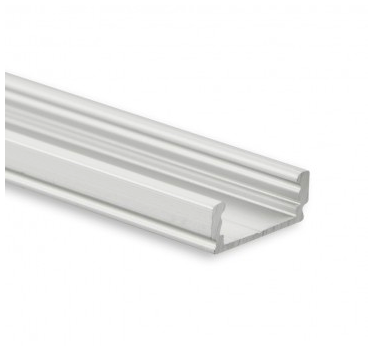PL1 LED opbouwprofiel - Geanodiseerd aluminium - afdekking naar keuze