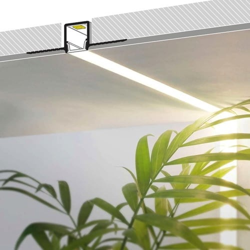 Trimless LED strip profiel plafond stuc met klikcover 50,4 mm x 14,7 mm - Trimless10ALU