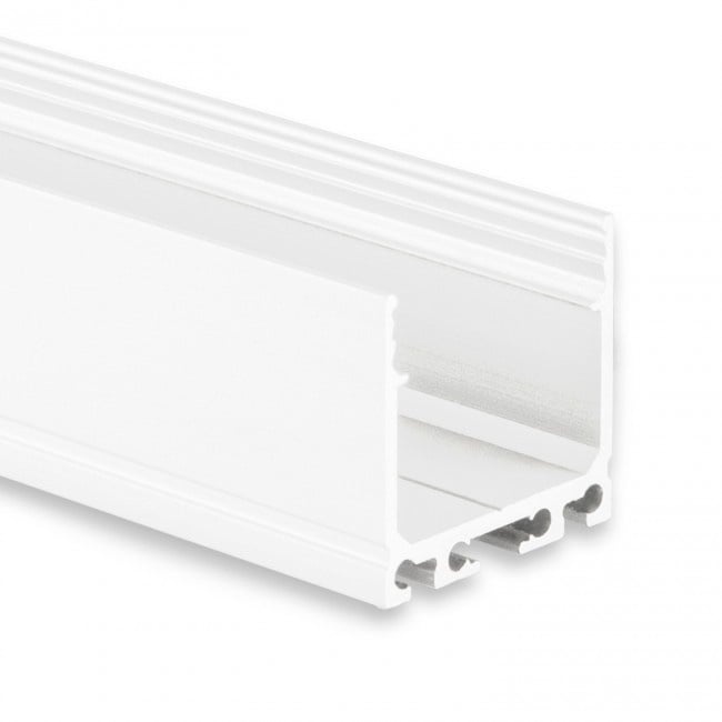 PN6V2 hoog LED opbouwprofiel - Wit - afdekking naar keuze