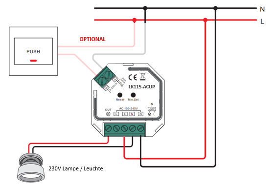 Draadloze LED dimmer ZIGBEE - t.b.v. FASE LED DIMMER - ZIGBEE9109