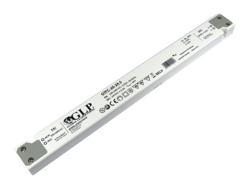 SLIM LED driver 60 watt 24 volt 2.5 Ampère - IP20 - compact - GTPC-60-24-S
