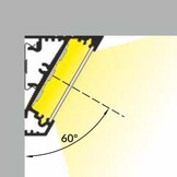 LED hoekprofiel met cover 34 mm x 26,8 mm - C27ALU