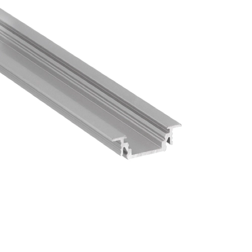 Verzonken LED strip profiel 4 meter met cover 24mm x 7mm - 208ALU