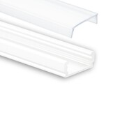 Wit LED strip profiel met klikcover 16,80mm x 6,47mm - 01WIT