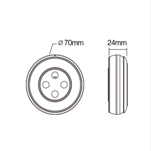 Dual white LED wanddimmer - Antraciet / Grijs - Draadloos - S1-G