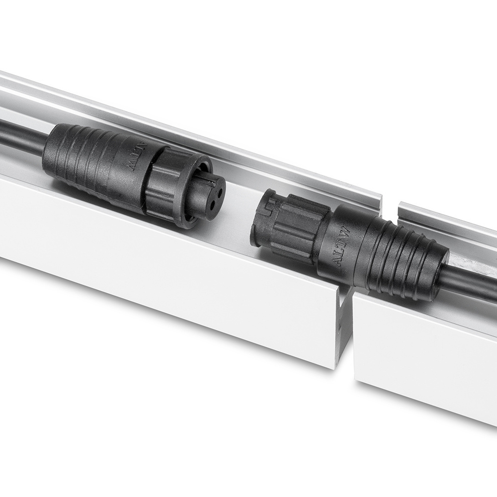 LED strip buiten profiel 100cm waterdicht warm wit