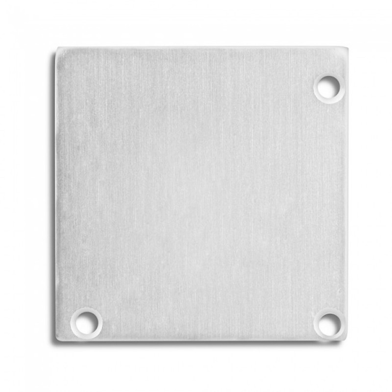 2 x LED strip profiel eindkappen inclusief schroeven - C19ALU VIERKANT