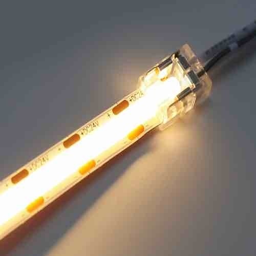 COB LED strip connector 1 zijdig - soldeervrij - klik connector - 5mm COB - IP20