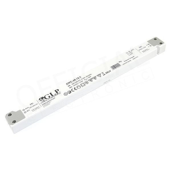 LED driver 60 watt 12 volt 5 Ampère - IP20 - compact