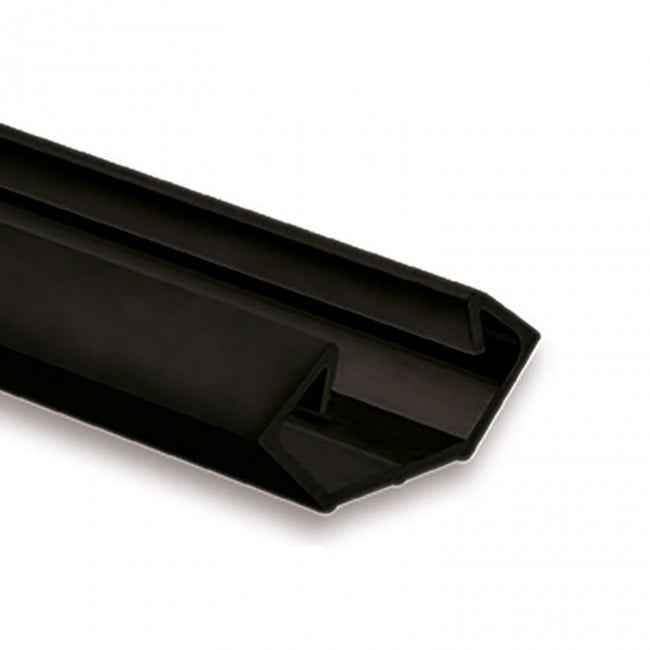 Zwart LED hoekprofiel met opaal klikcover 25,45mm x 11,25mm - C23.2ZWART