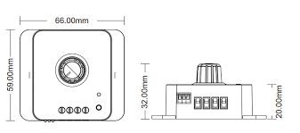 LED draaidimmer 12 / 24 / 36 / 48 Volt max 8 ampere - V1-KS