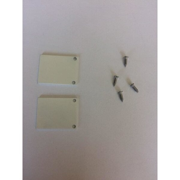 2 x LED strip profiel eindkapjes inclusief schroeven PL2 Spica - Wit