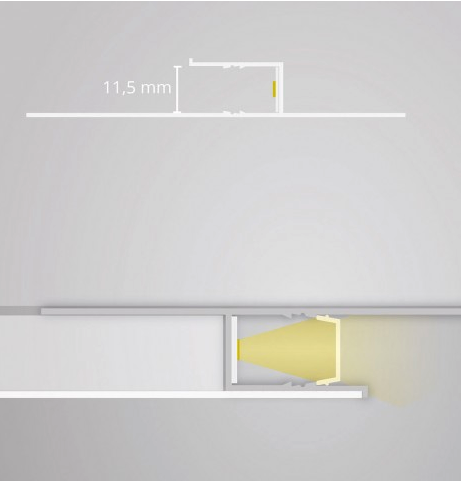 LED wand profiel 2 meter 93,10 mm x 12,50 mm GIPS12WIT