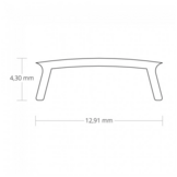 2 meter Losse LED strip profiel cover - Opaal - 11,5mm