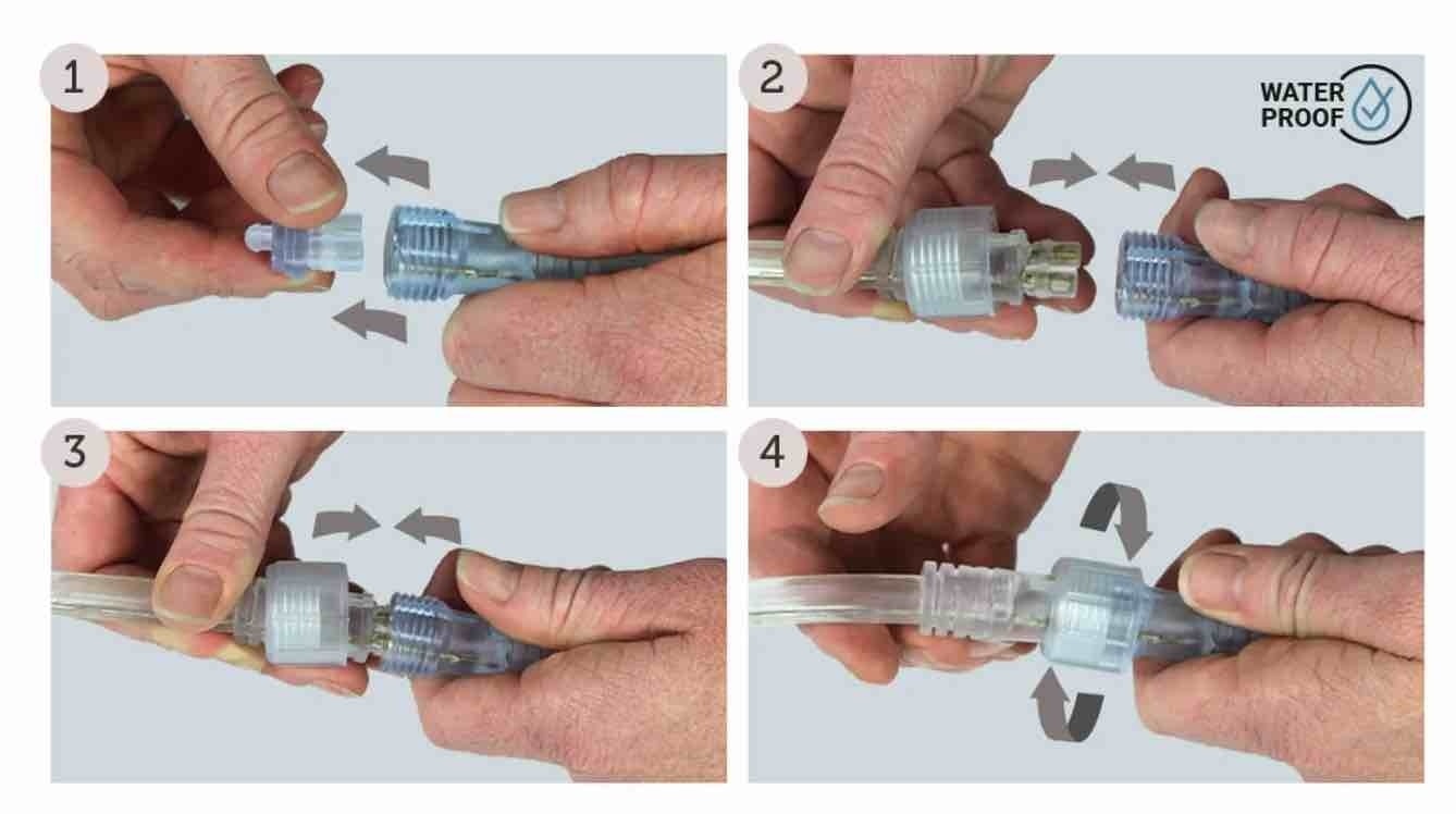 Koppelbare waterdichte LED Lichtslang - 5 meter - natuurlijk wit 4000K 230V 30W - Uitbreidingsset PRO