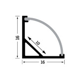 Sample LED strip profiel C10 ALU